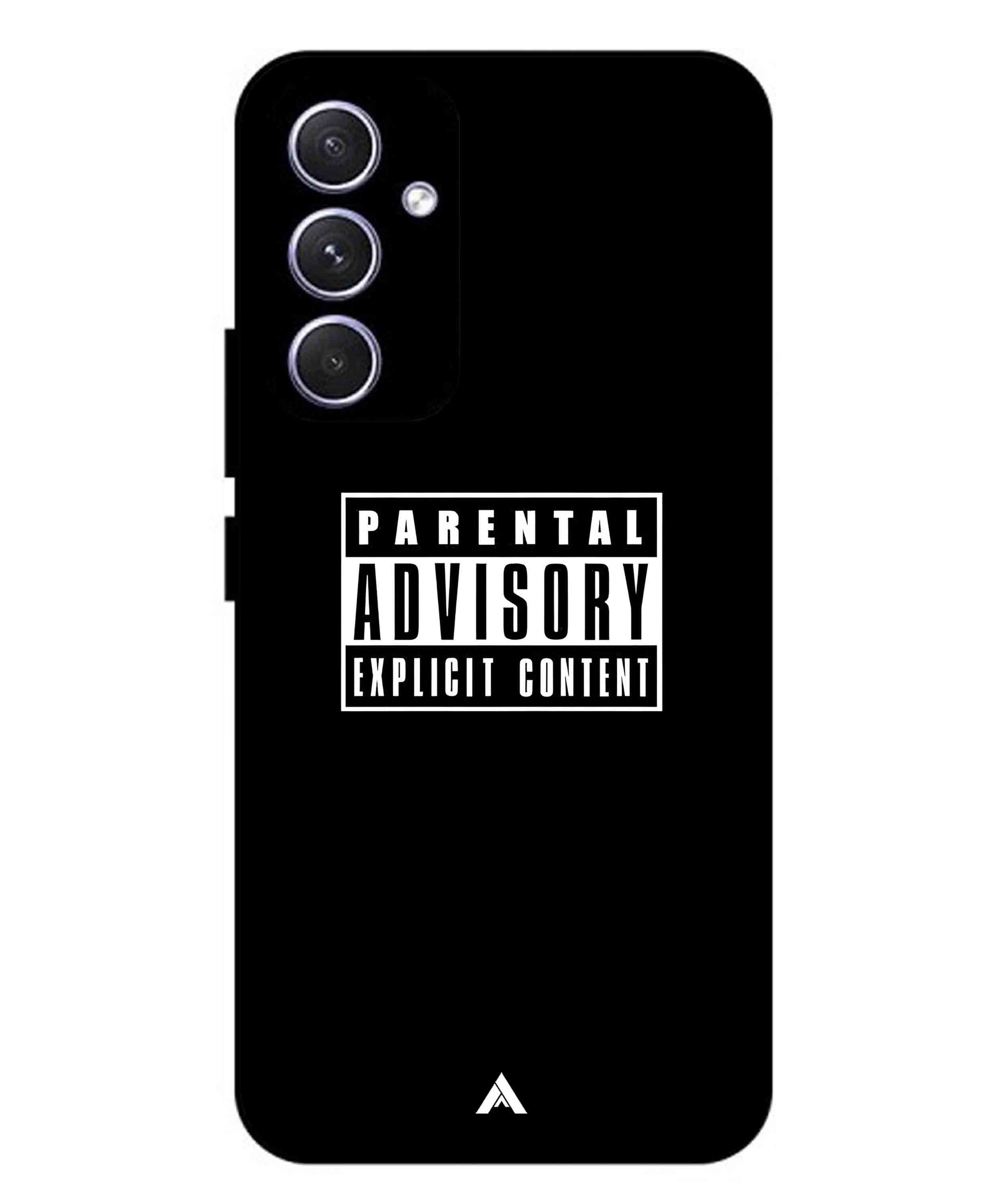 Parental Advisory Metal Back Cover Phone Case for Samsung Galaxy A55
