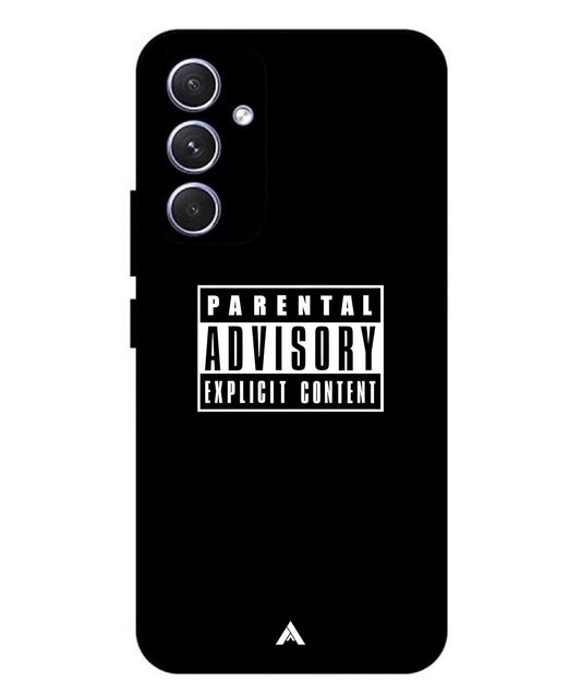 Parental Advisory Metal Back Cover Phone Case for Samsung Galaxy A55