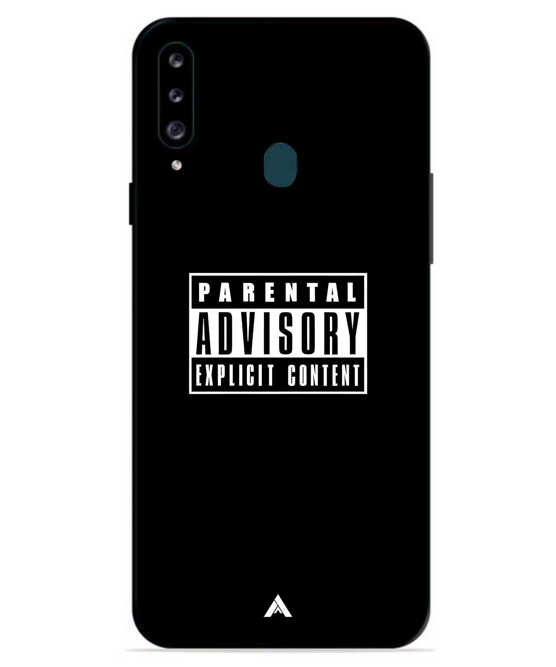 Parental Advisory Metal Back Cover Phone Case for Samsung Galaxy A70