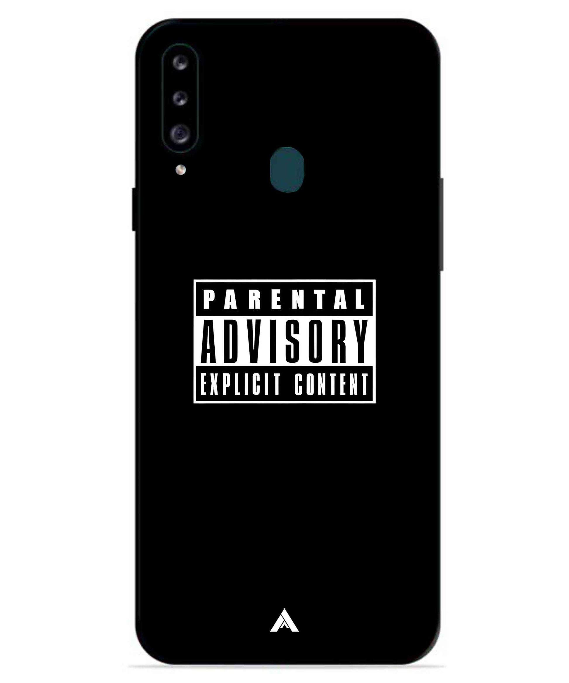 Parental Advisory Metal Back Cover Phone Case for Samsung Galaxy A70s