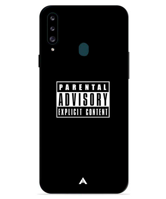 Parental Advisory Metal Back Cover Phone Case for Samsung Galaxy A70s