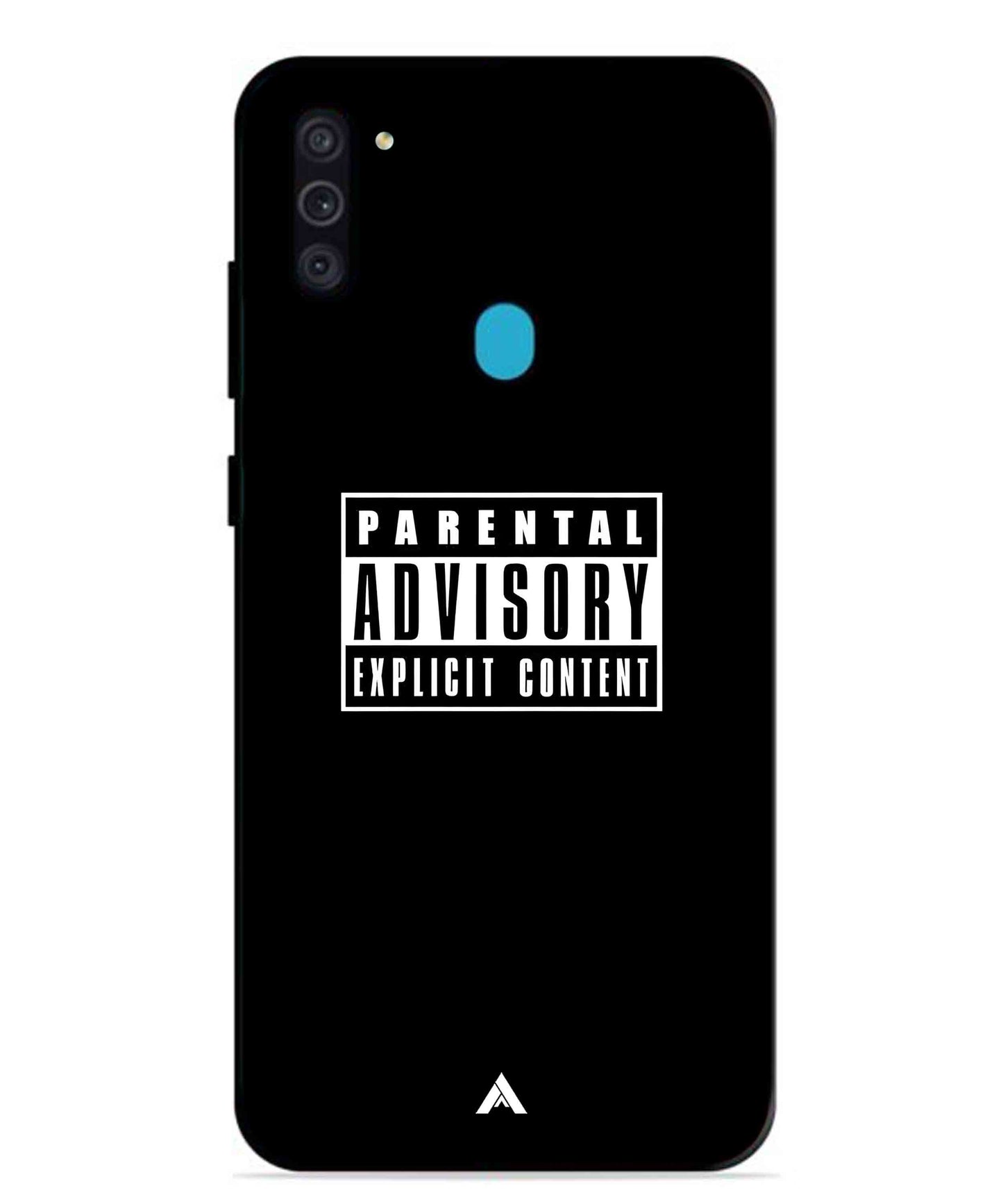 Parental Advisory Metal Back Cover Phone Case for Samsung Galaxy F11