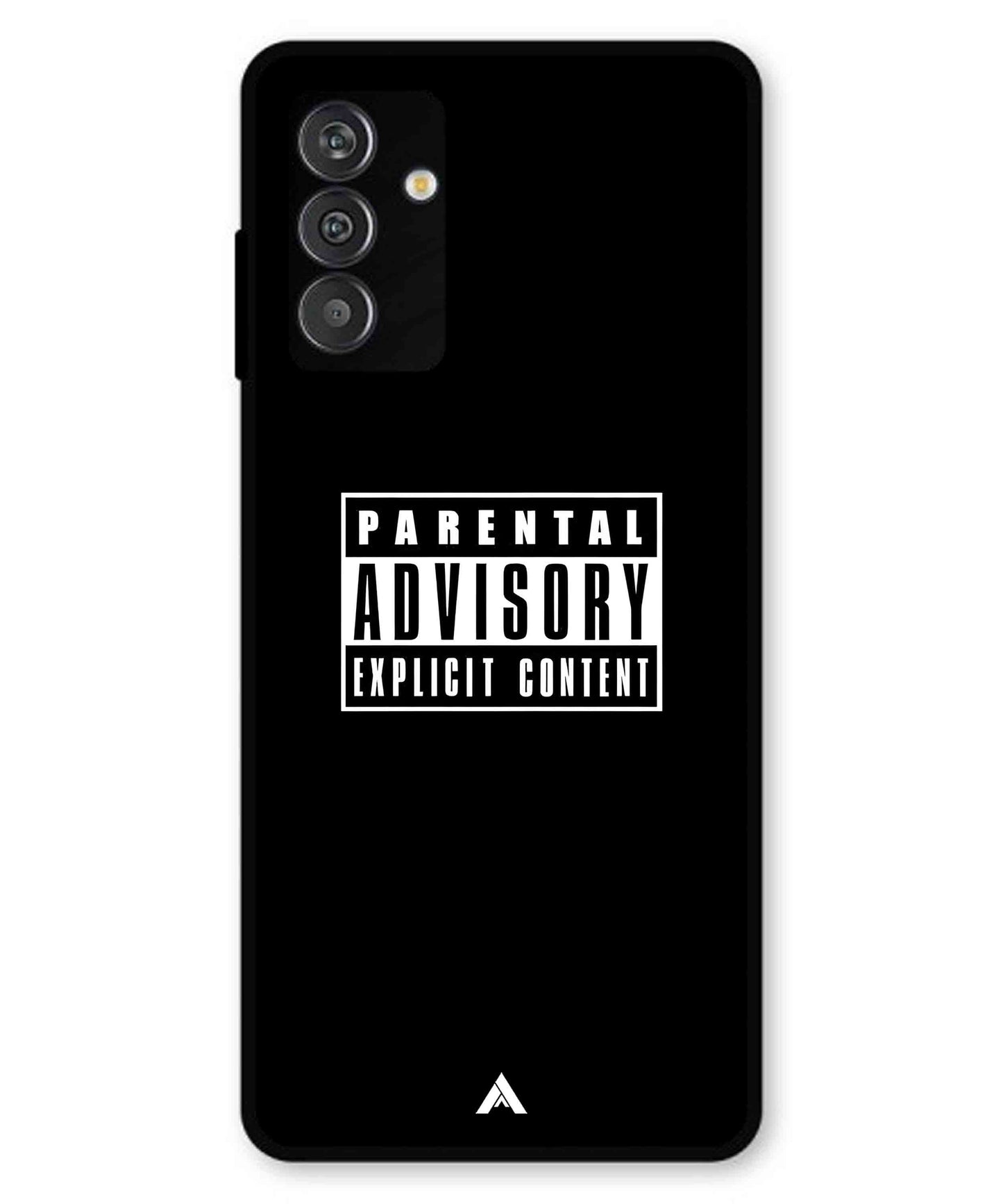 Parental Advisory Metal Back Cover Phone Case for Samsung Galaxy F14