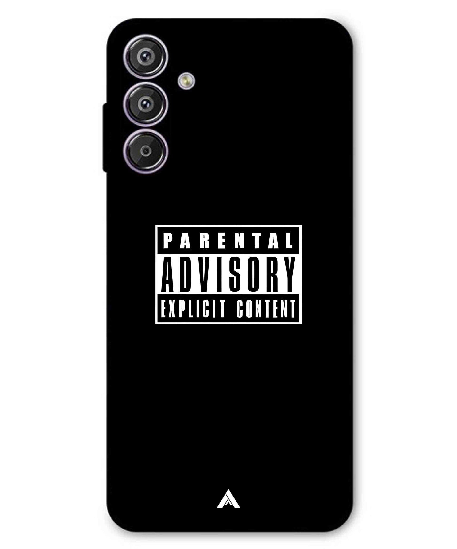 Parental Advisory Metal Back Cover Phone Case for Samsung Galaxy F15