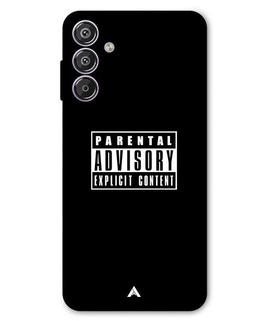 Parental Advisory Metal Back Cover Phone Case for Samsung Galaxy F15