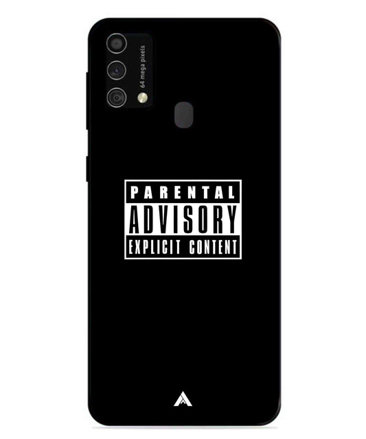 Parental Advisory Metal Back Cover Phone Case for Samsung Galaxy F41
