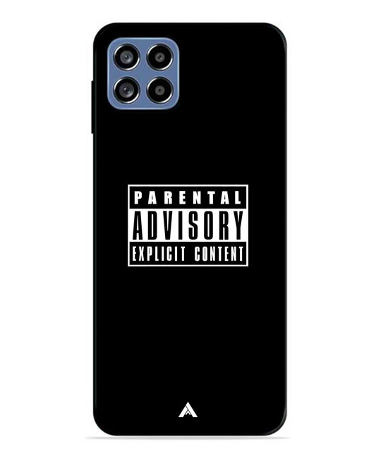 Parental Advisory Metal Back Cover Phone Case for Samsung Galaxy F42