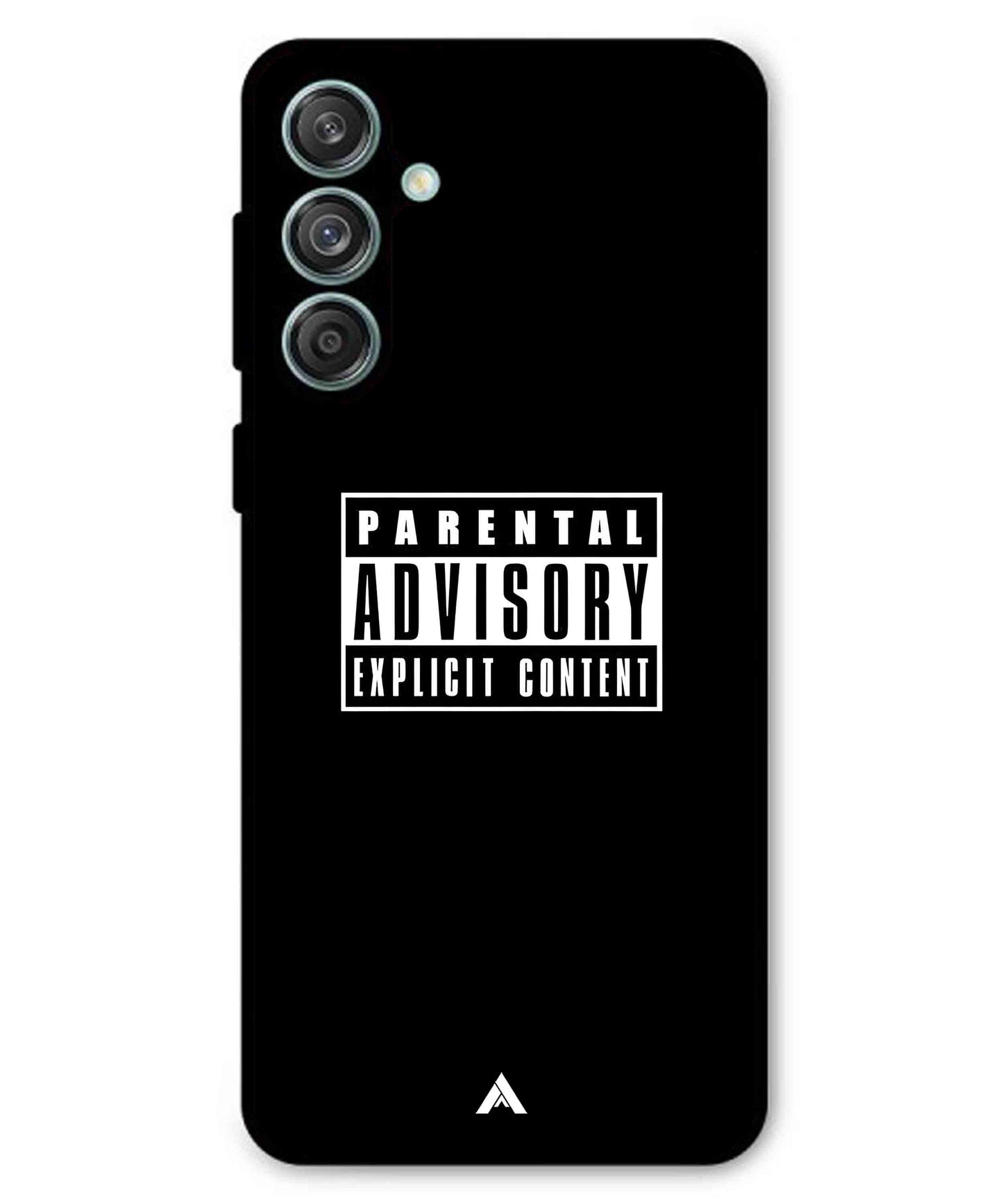 Parental Advisory Metal Back Cover Phone Case for Samsung Galaxy F55