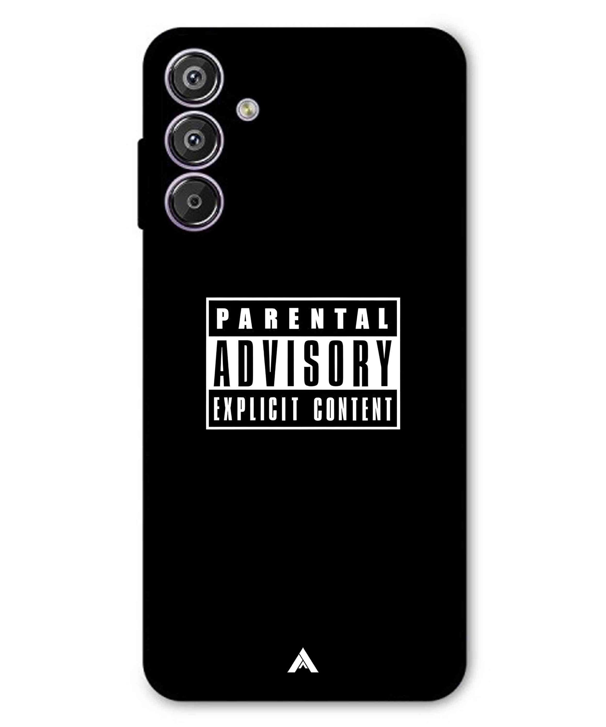 Parental Advisory Metal Back Cover Phone Case for Samsung Galaxy M16
