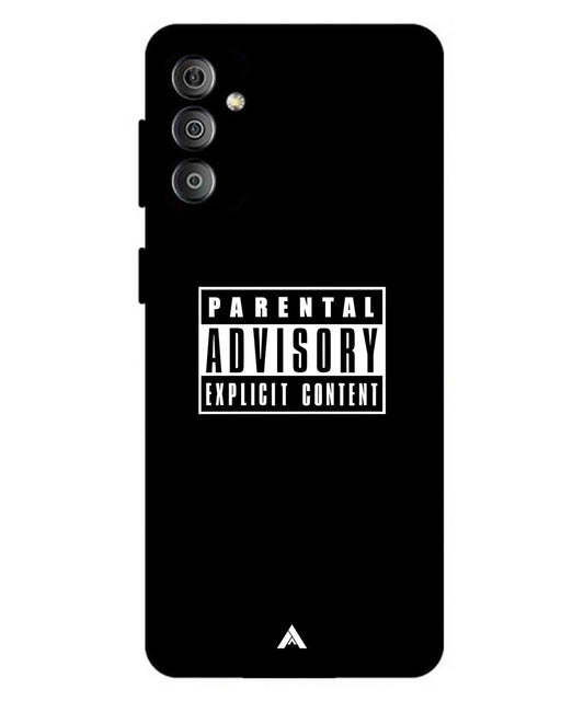 Parental Advisory Metal Back Cover Phone Case for Samsung Galaxy M23