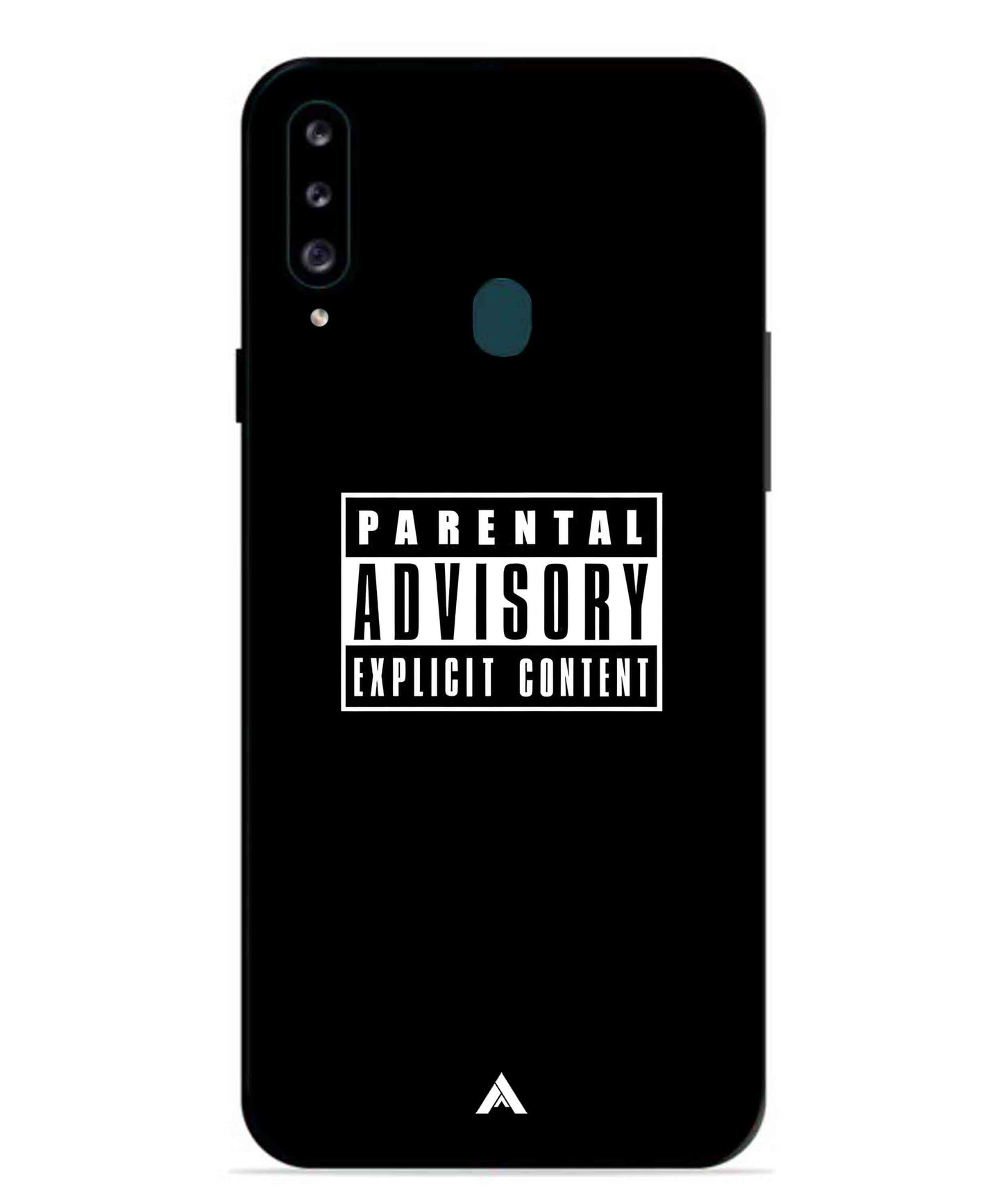 Parental Advisory Metal Back Cover Phone Case for Samsung Galaxy M30