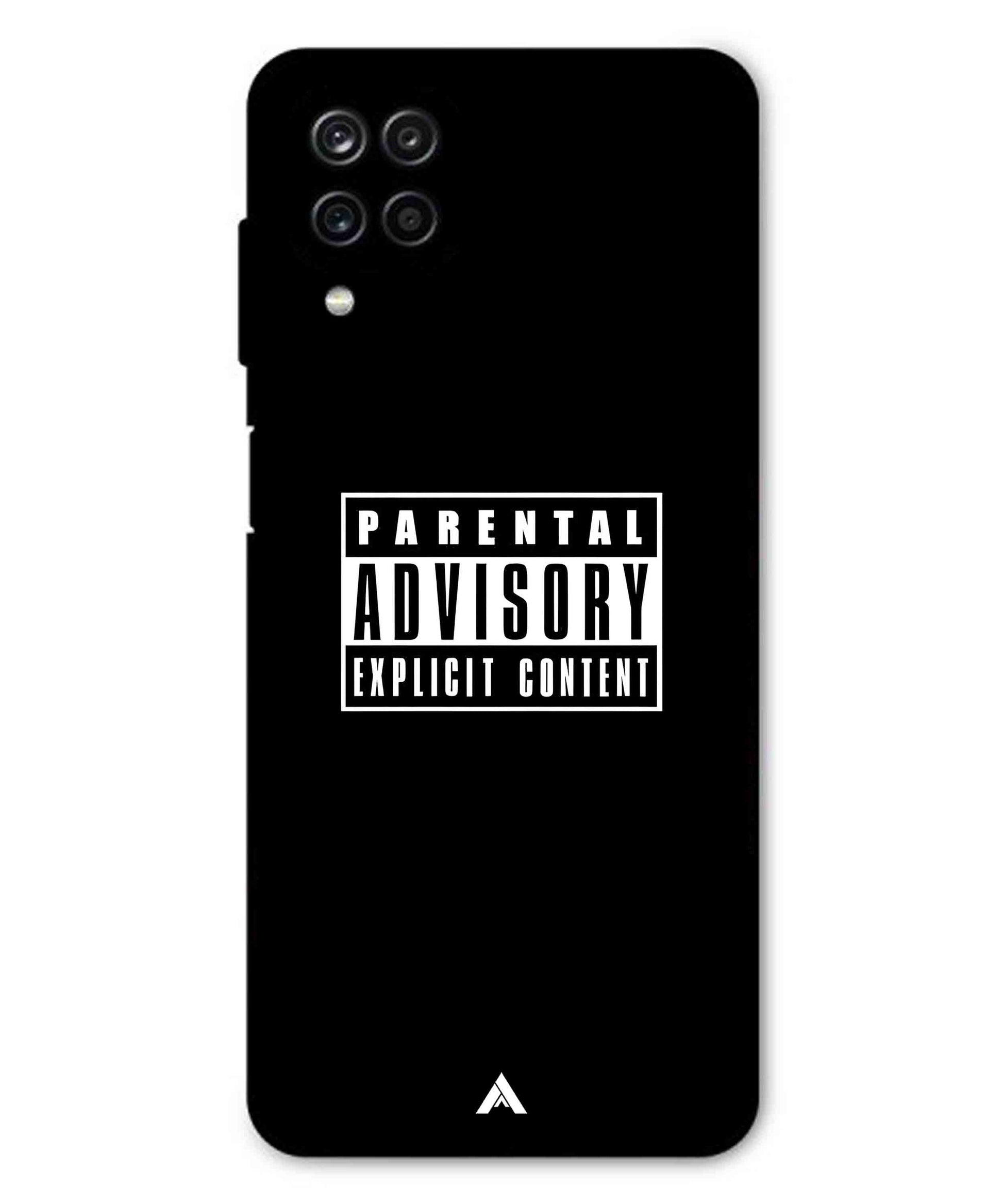 Parental Advisory Metal Back Cover Phone Case for Samsung Galaxy M32 4G
