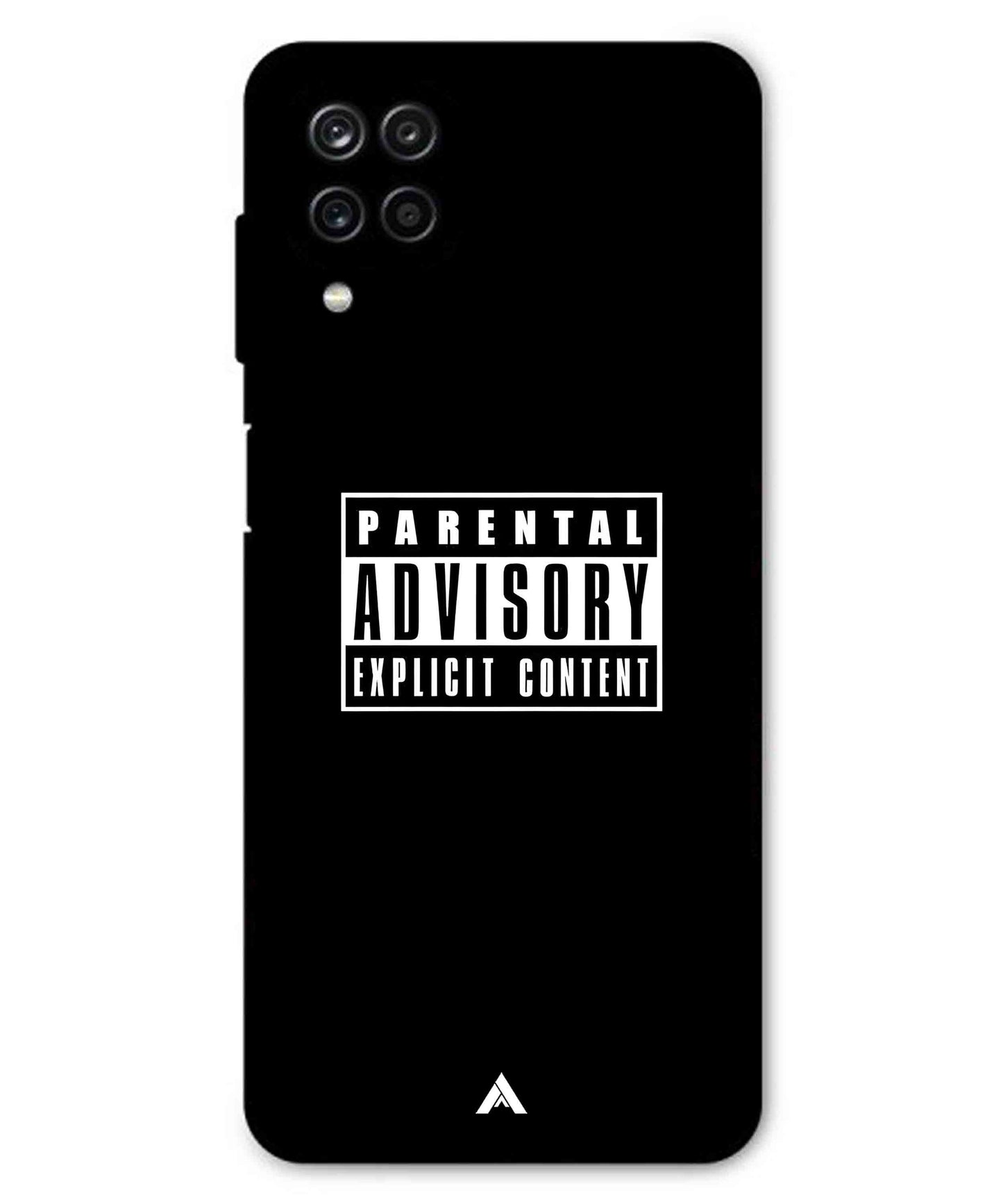 Parental Advisory Metal Back Cover Phone Case for Samsung Galaxy M33