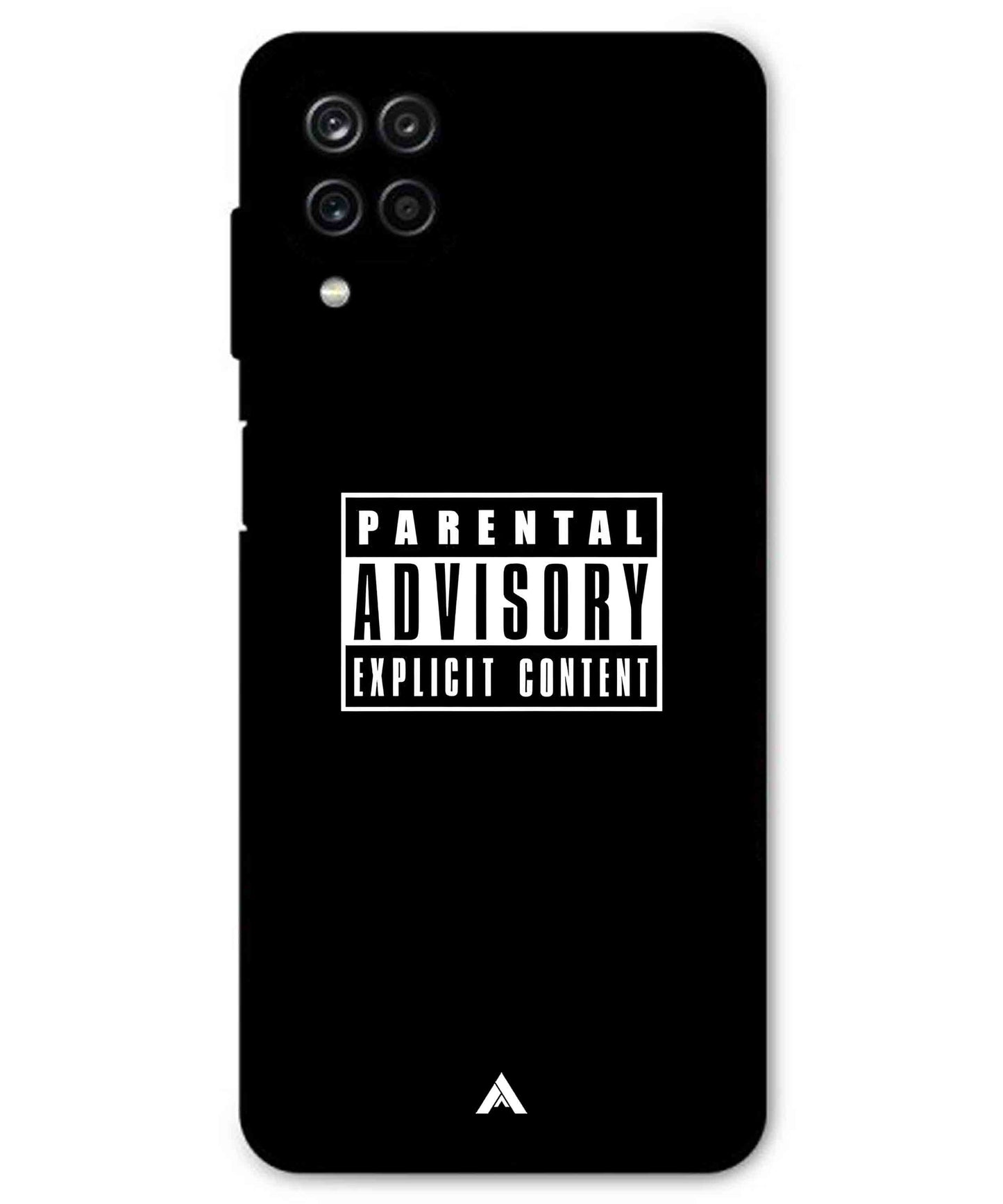 Parental Advisory Metal Back Cover Phone Case for Samsung Galaxy M42