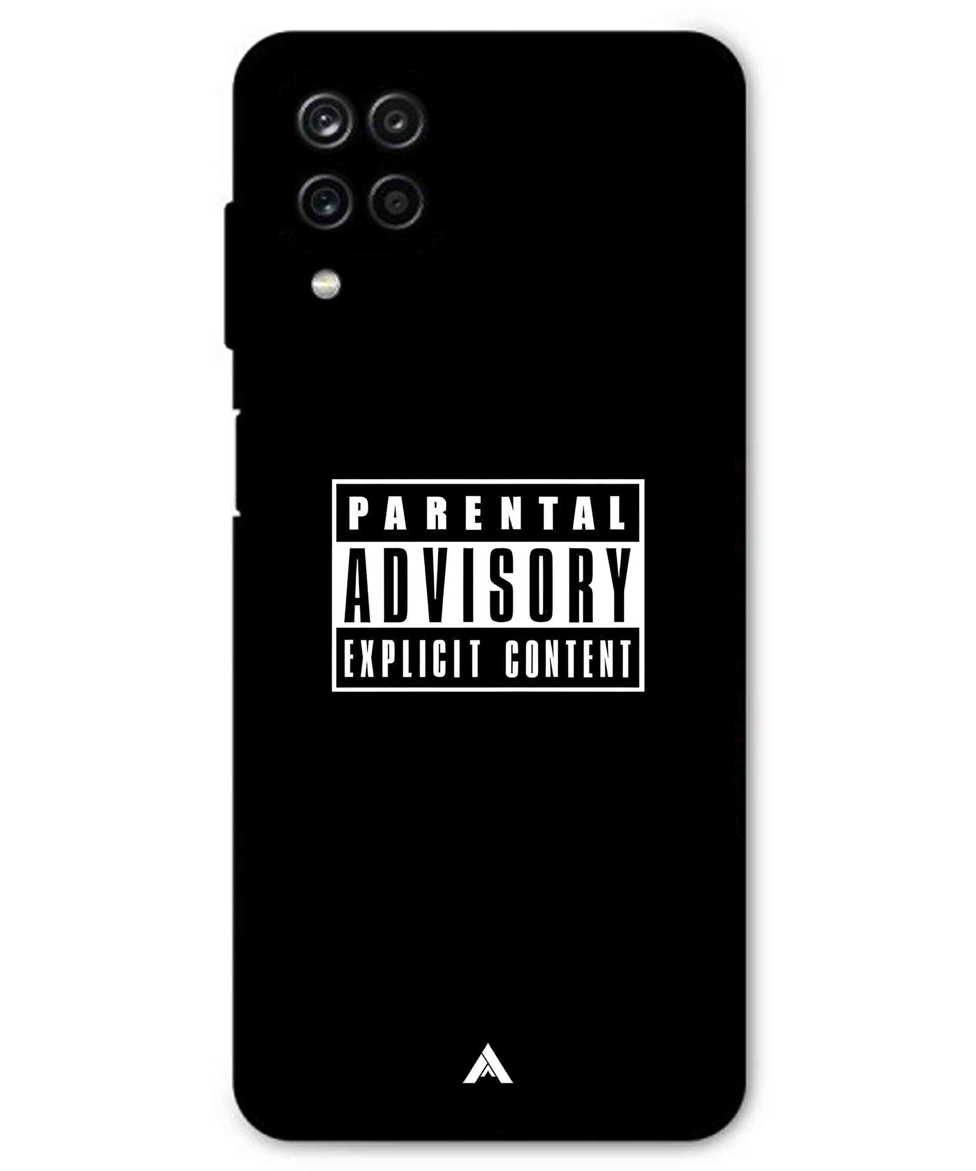 Parental Advisory Metal Back Cover Phone Case for Samsung Galaxy M42