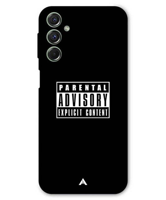 Parental Advisory Metal Back Cover Phone Case for Samsung Galaxy M54