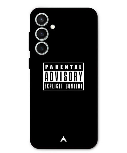 Parental Advisory Metal Back Cover Phone Case for Samsung Galaxy S23 Fe