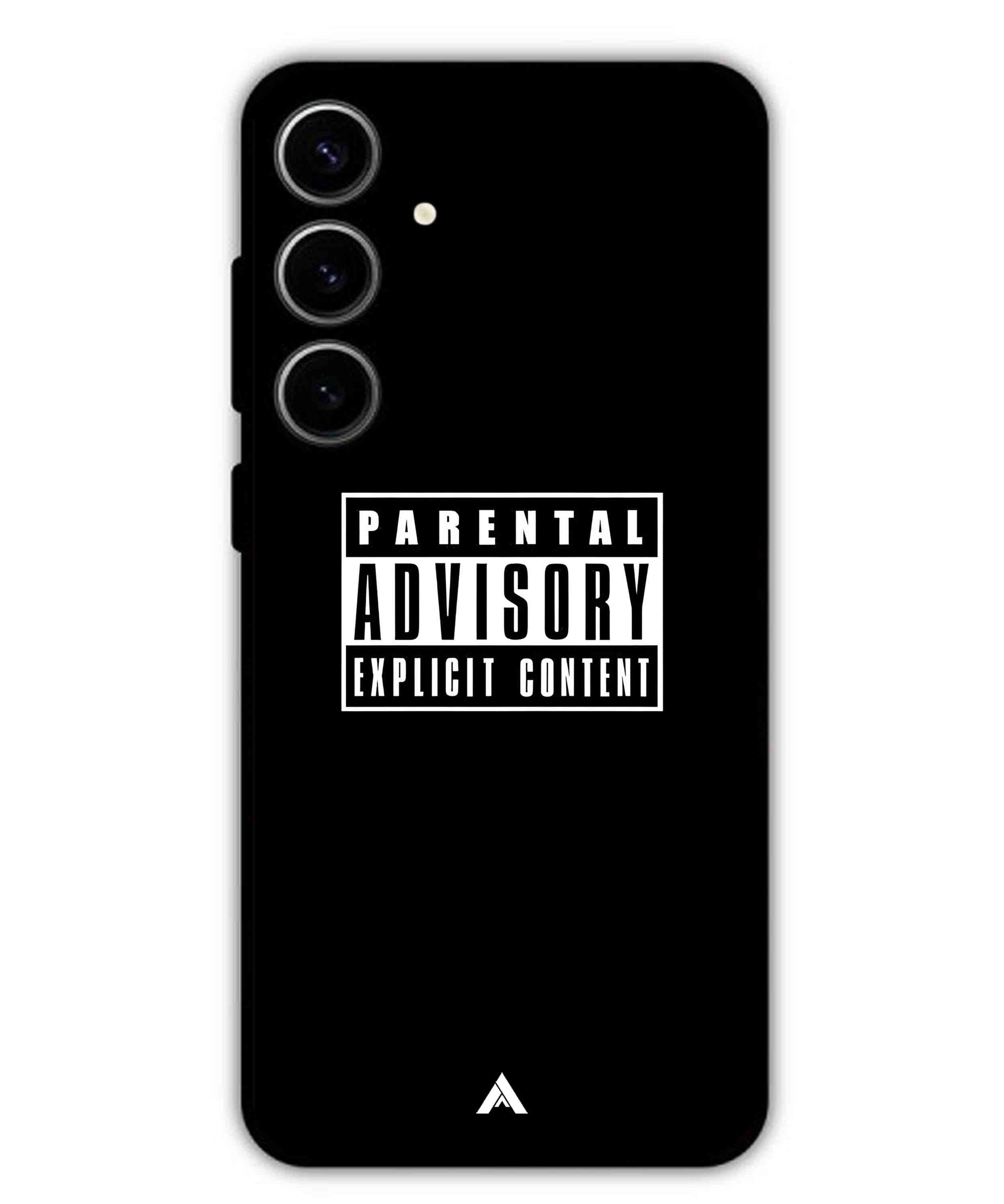 Parental Advisory Metal Back Cover Phone Case for Samsung Galaxy S23 Plus
