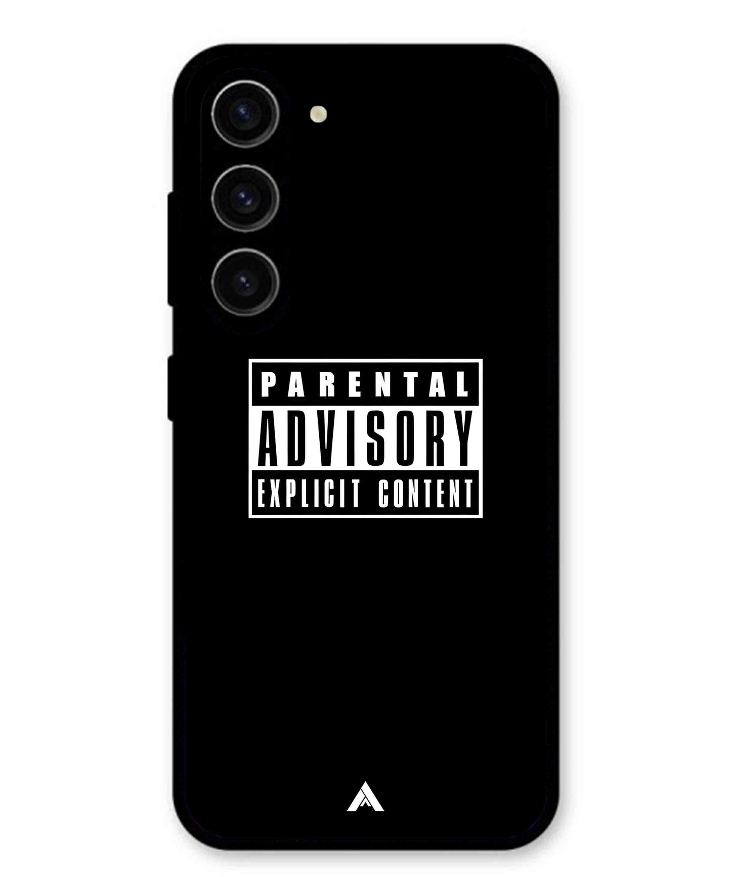 Parental Advisory Metal Back Cover Phone Case for Samsung Galaxy S24