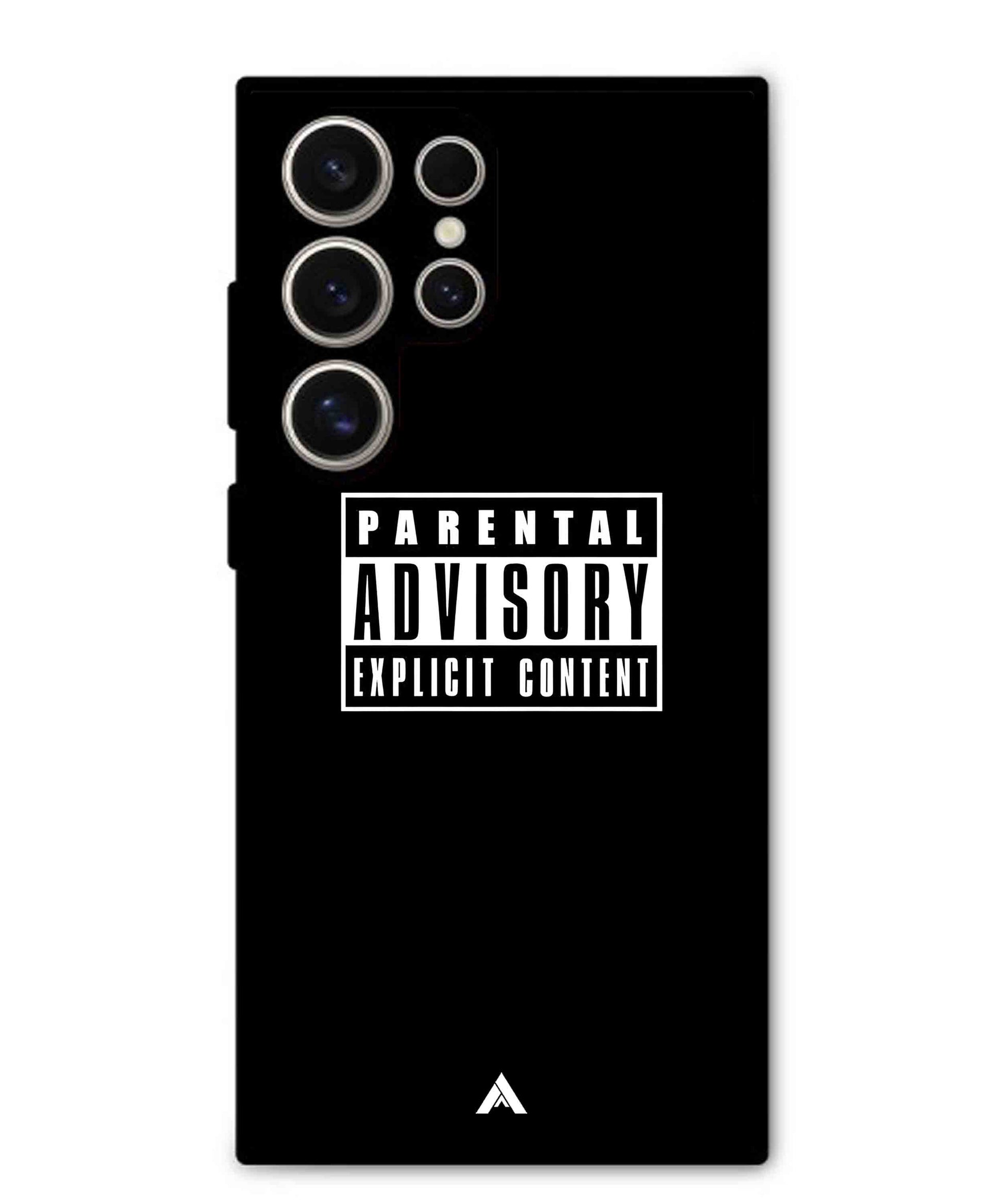 Parental Advisory Metal Back Cover Phone Case for Samsung Galaxy S24 Ultra