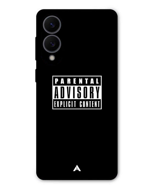Parental Advisory Metal Back Cover Phone Case for Samsung Galaxy S25 Edge