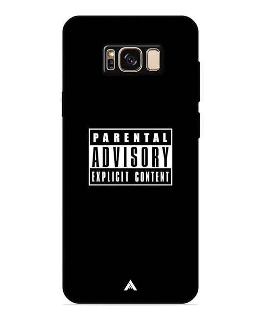 Parental Advisory Metal Back Cover Phone Case for Samsung Galaxy S8 Plus
