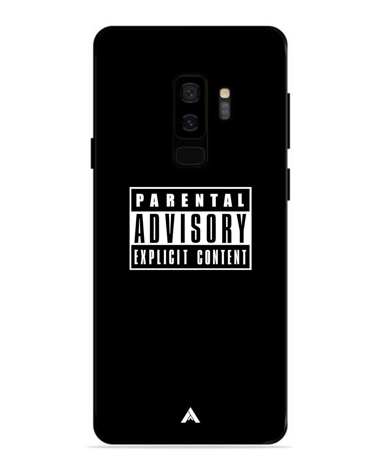 Parental Advisory Metal Back Cover Phone Case for Samsung Galaxy S9 Plus