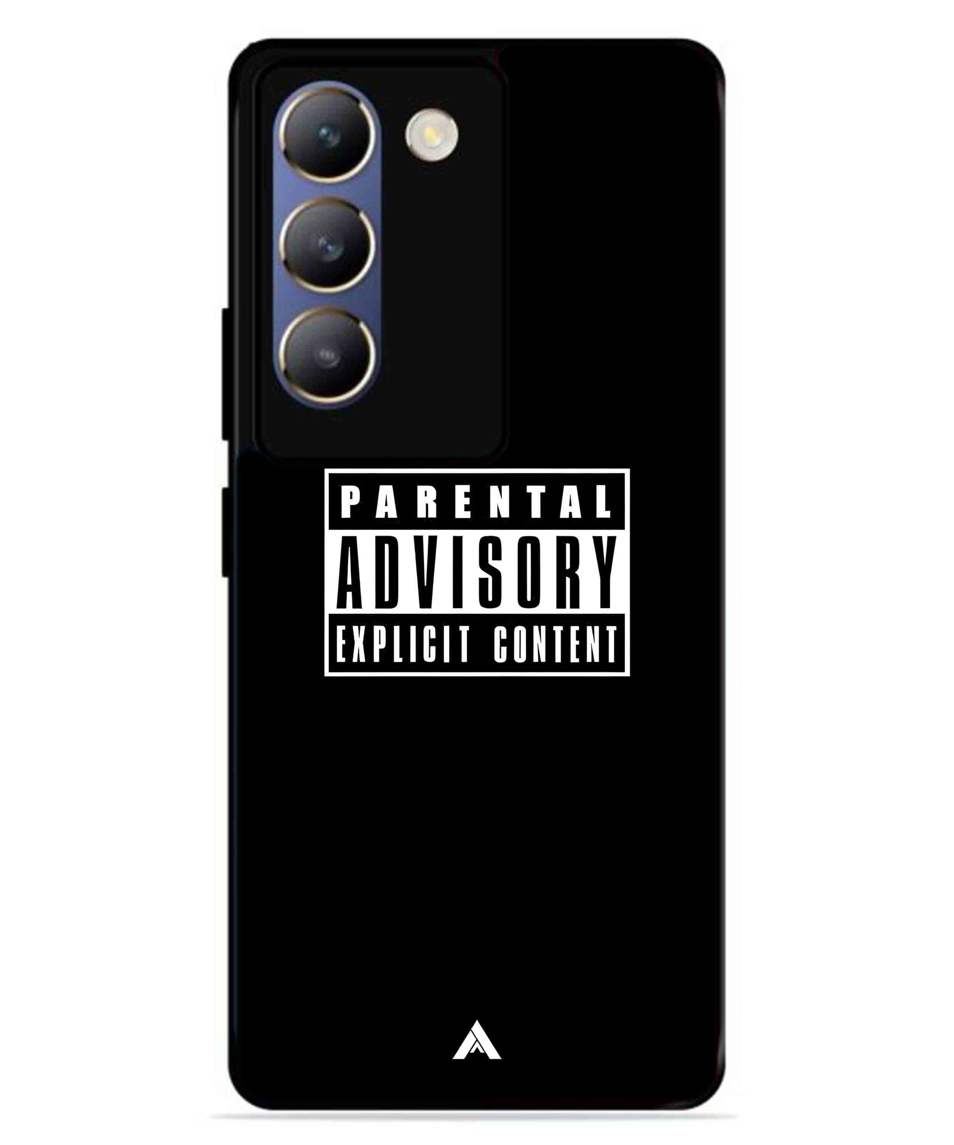 Parental Advisory Metal Back Cover Phone Case for Vivo T3