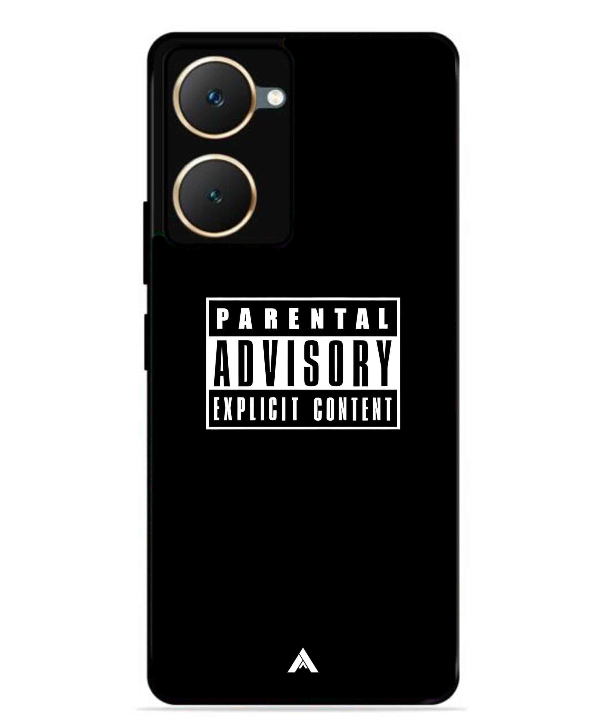Parental Advisory Metal Back Cover Phone Case for Vivo T3 Lite