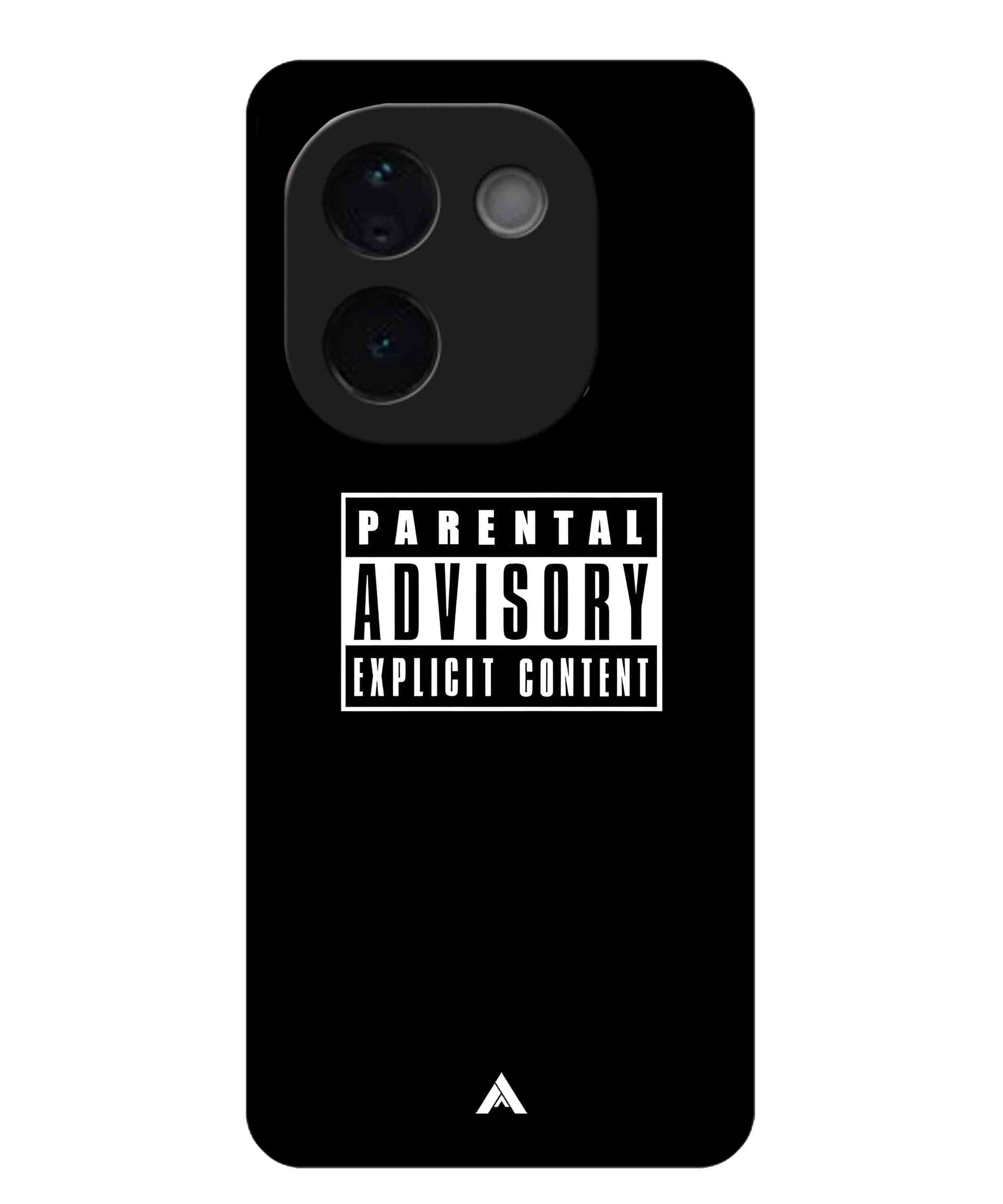 Parental Advisory Metal Back Cover Phone Case for Vivo T3 Pro