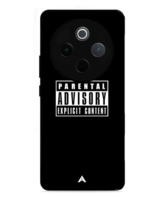 Parental Advisory Metal Back Cover Phone Case for Vivo T4