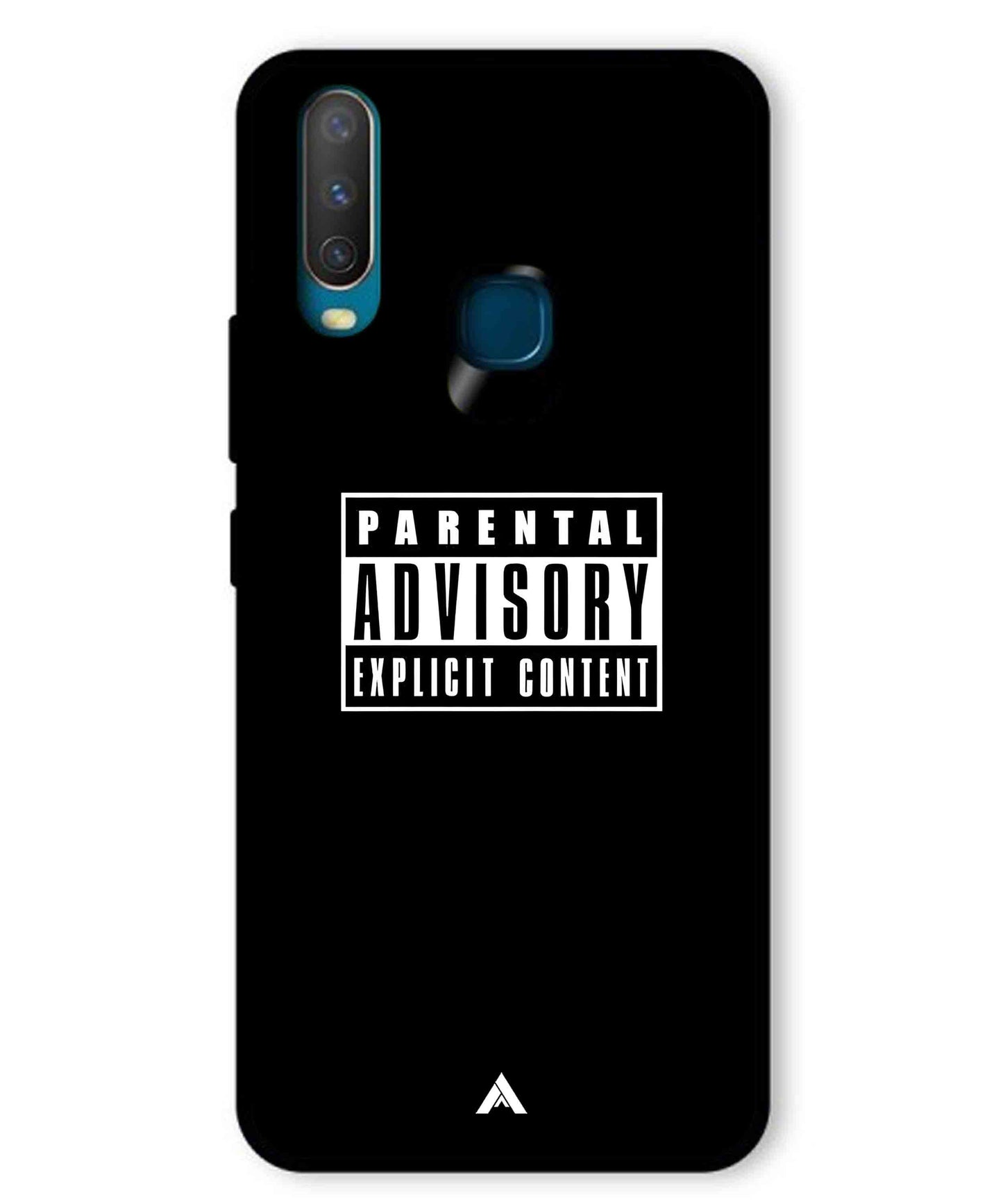 Parental Advisory Metal Back Cover Phone Case for Vivo U10