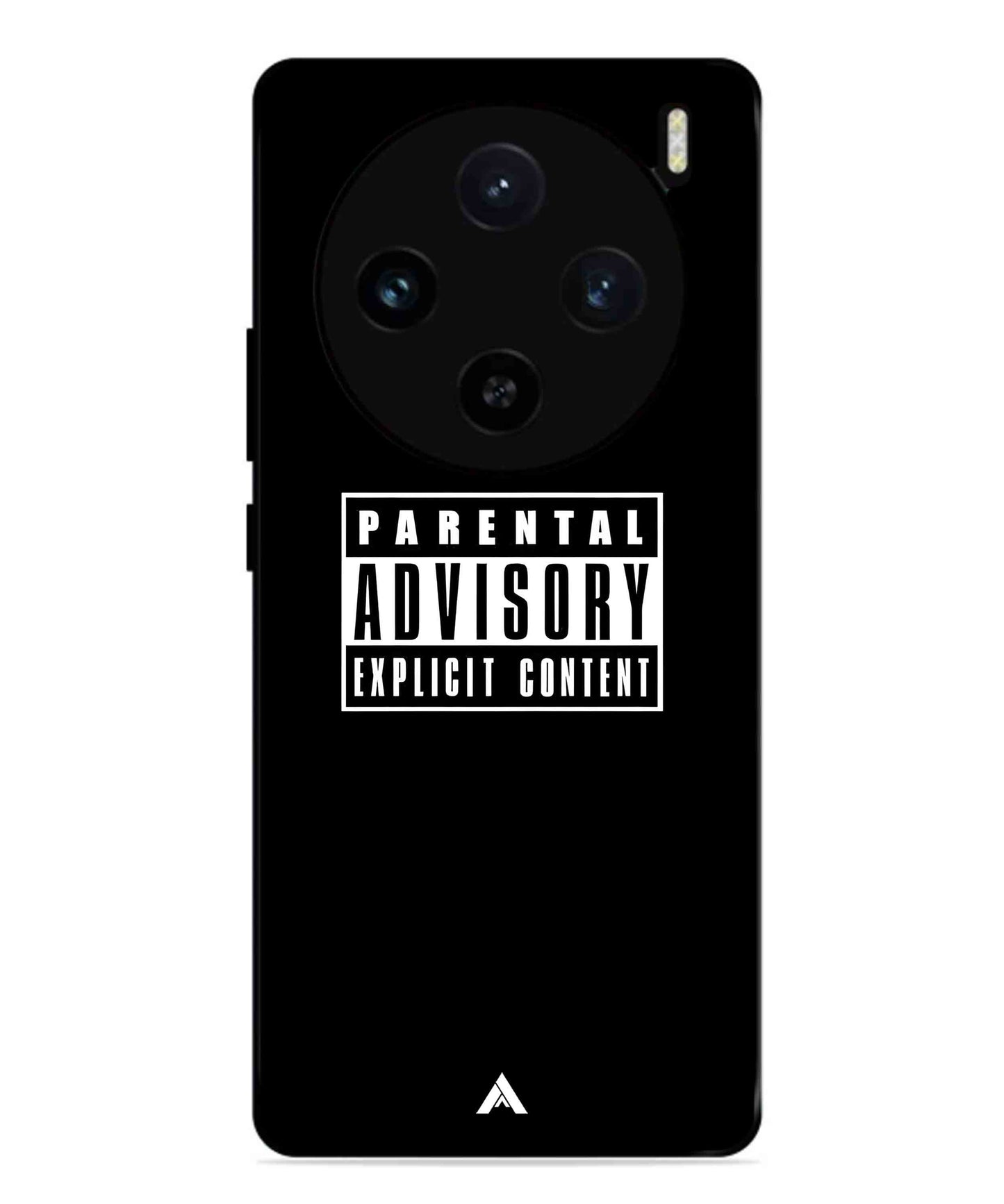 Parental Advisory Metal Back Cover Phone Case for Vivo X100