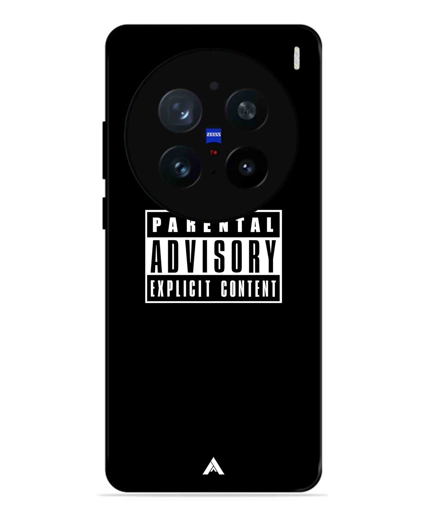 Parental Advisory Metal Back Cover Phone Case for Vivo X200 Pro