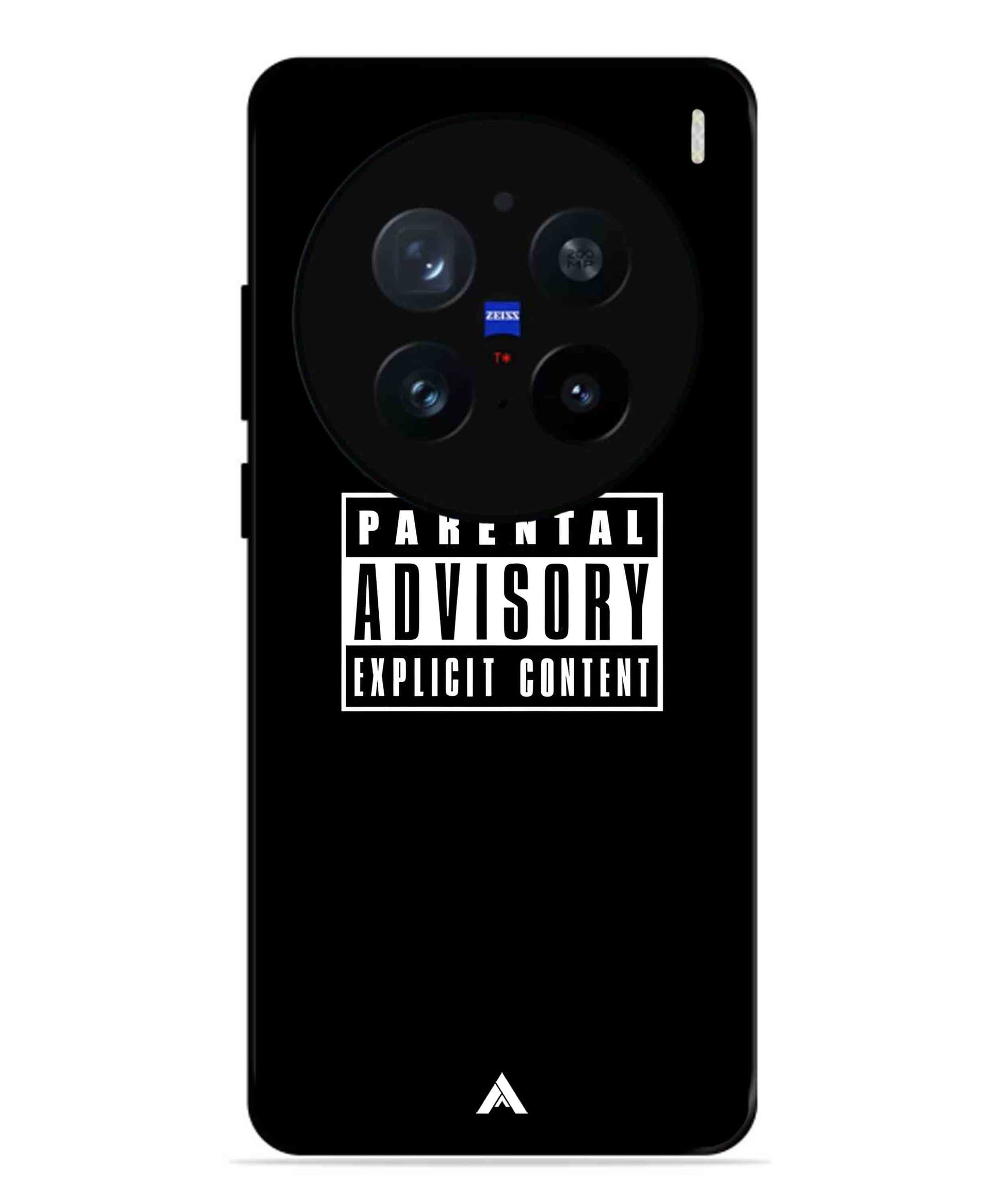 Parental Advisory Metal Back Cover Phone Case for Vivo X200 Pro