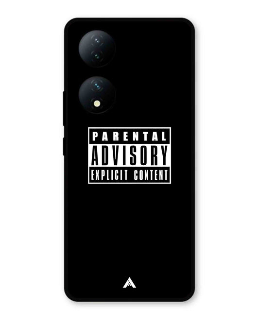 Parental Advisory Metal Back Cover Phone Case for Vivo Y100