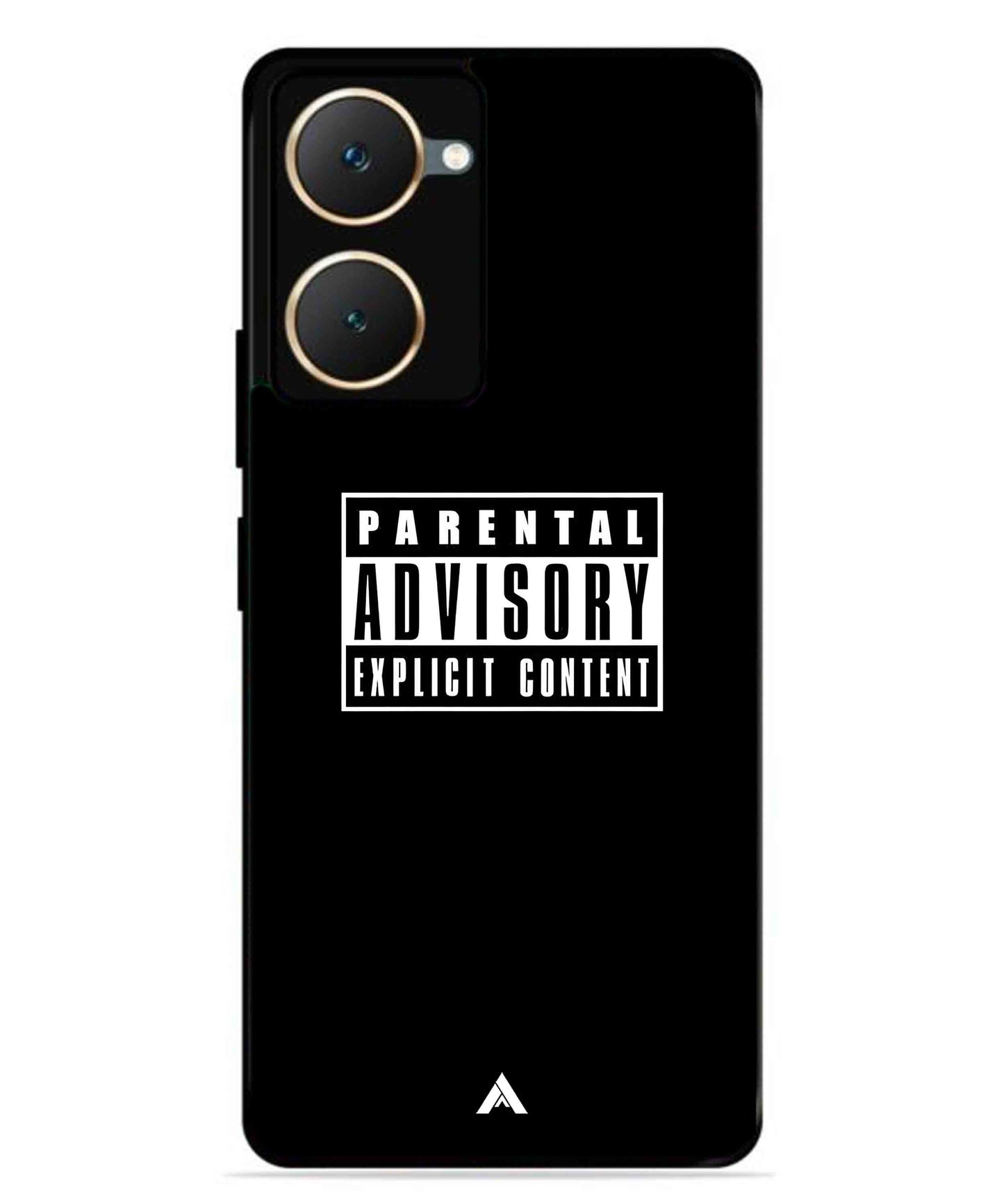 Parental Advisory Metal Back Cover Phone Case for Vivo Y18e