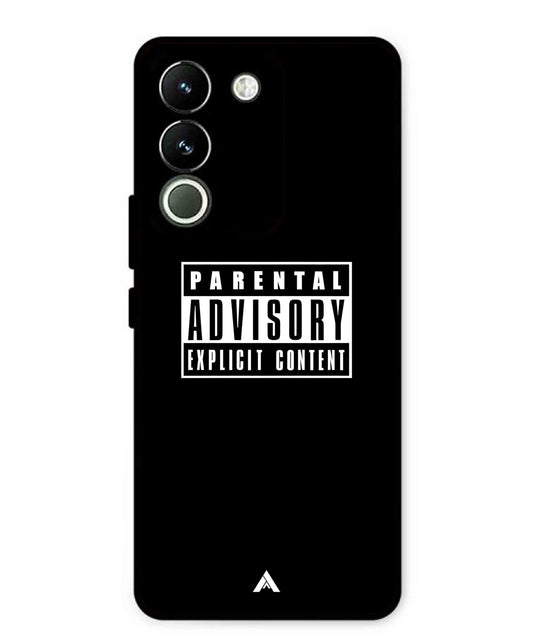 Parental Advisory Metal Back Cover Phone Case for Vivo Y200