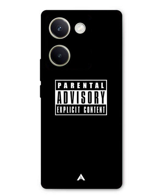 Parental Advisory Metal Back Cover Phone Case for Vivo Y200 Pro