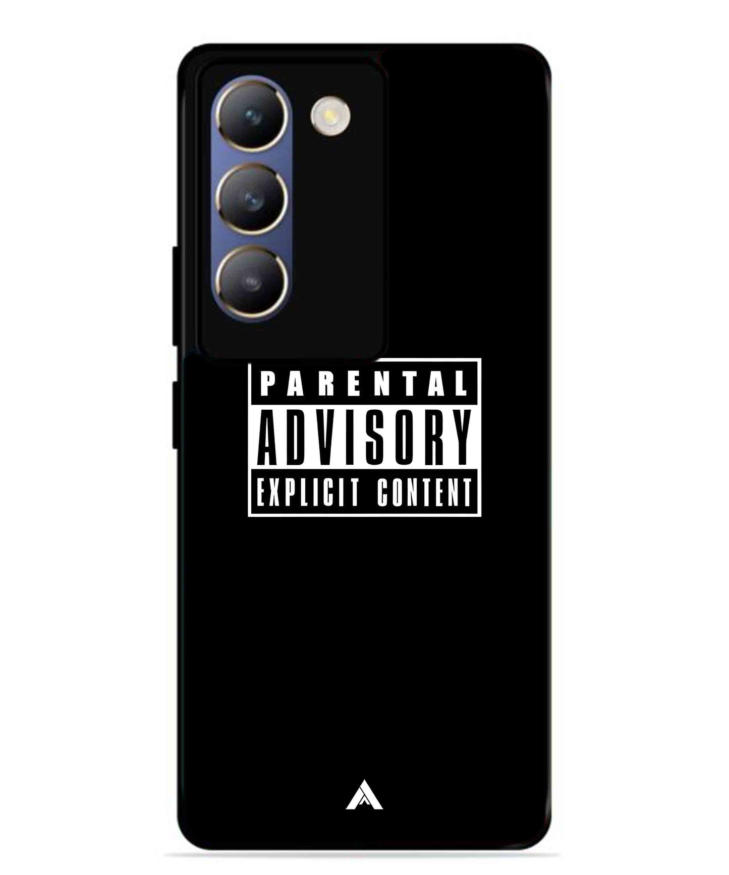 Parental Advisory Metal Back Cover Phone Case for Vivo Y200e