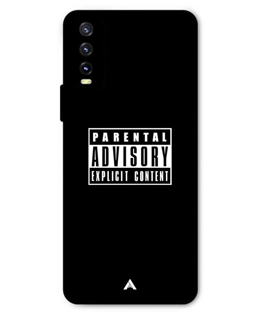 Parental Advisory Metal Back Cover Phone Case for Vivo Y20a