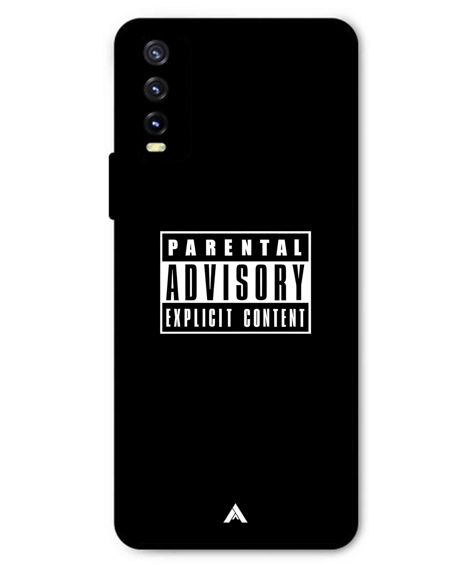 Parental Advisory Metal Back Cover Phone Case for Vivo Y20i