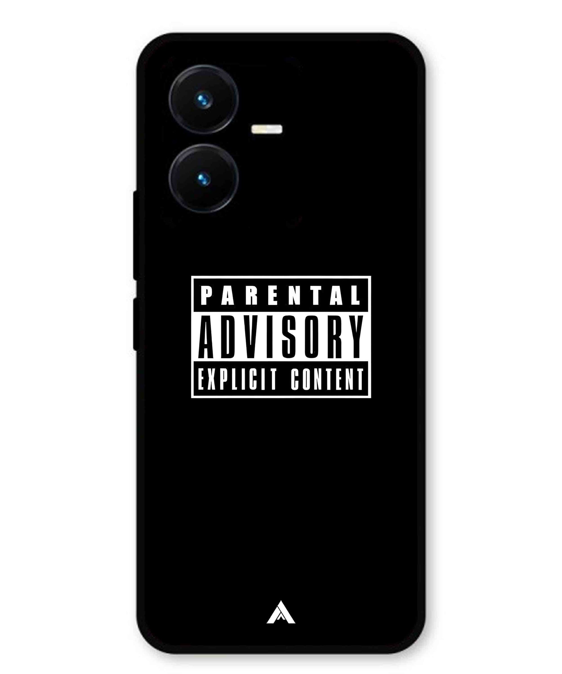 Parental Advisory Metal Back Cover Phone Case for Vivo Y22