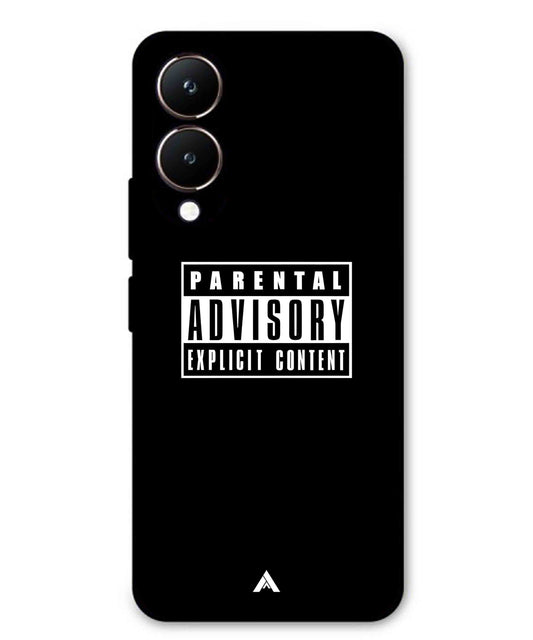 Parental Advisory Metal Back Cover Phone Case for Vivo Y28