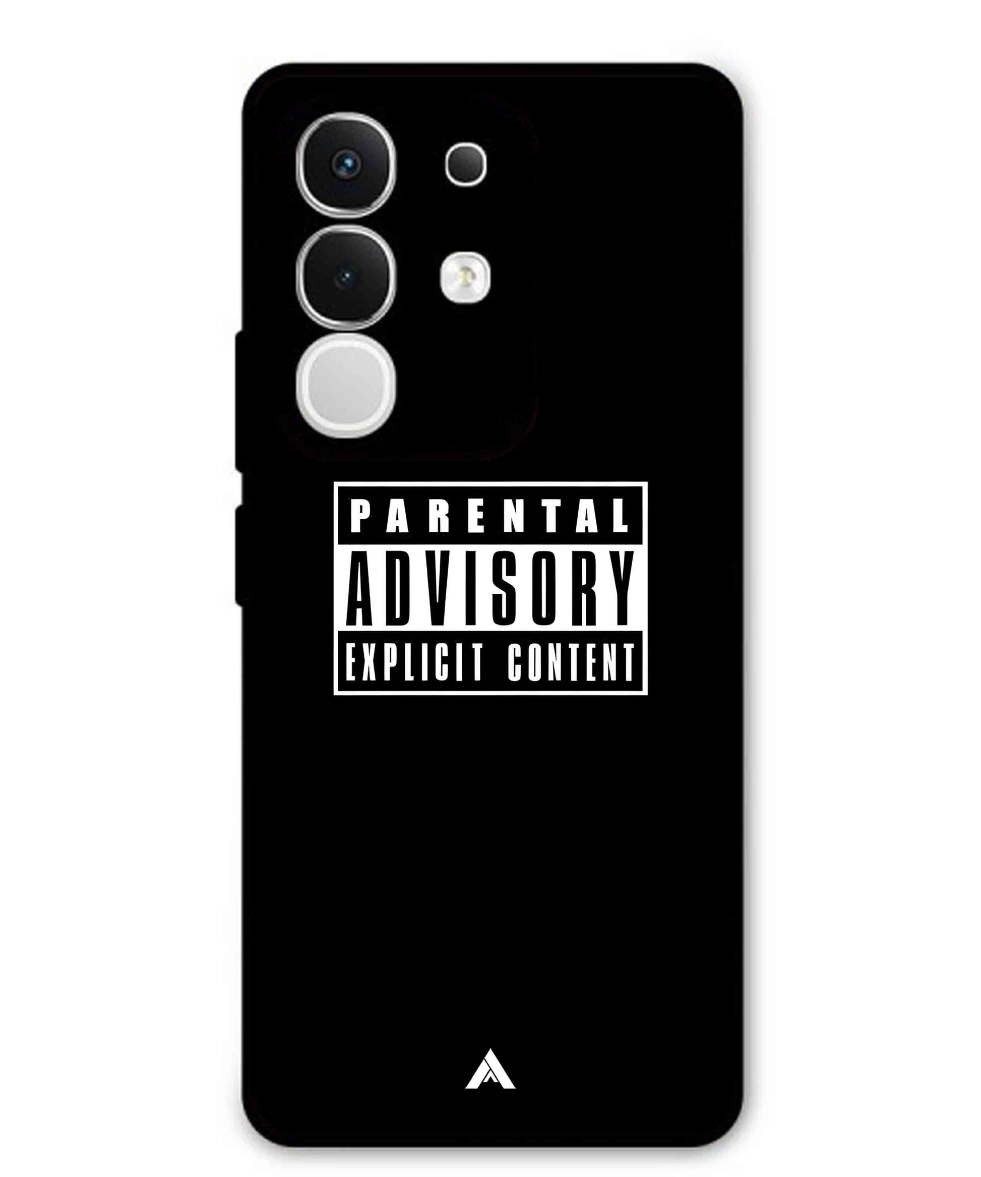 Parental Advisory Metal Back Cover Phone Case for Vivo Y29 4G