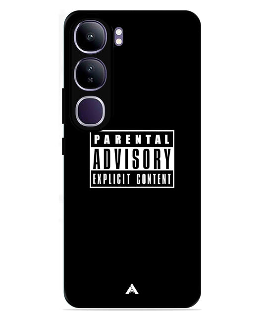Parental Advisory Metal Back Cover Phone Case for Vivo Y300