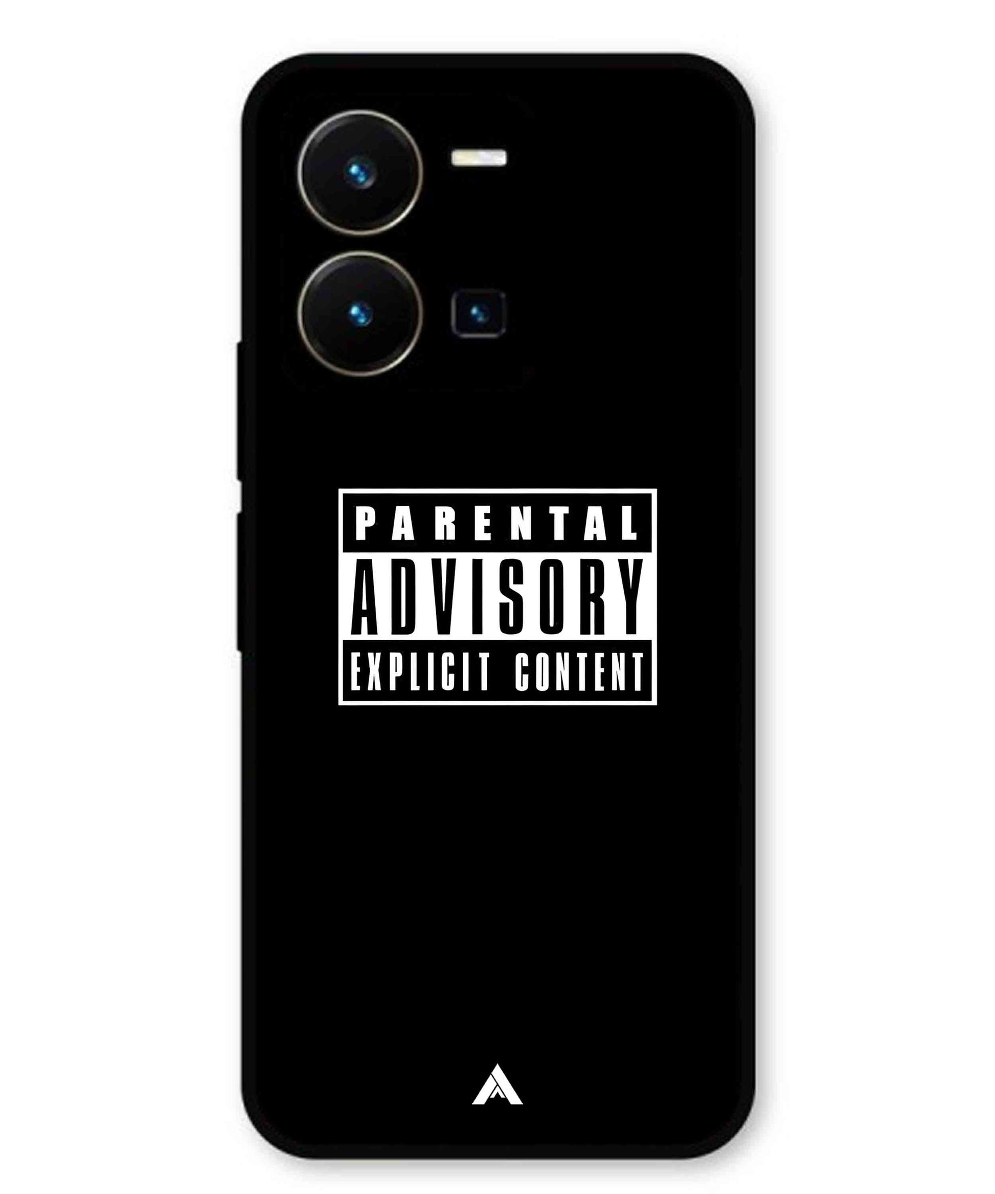 Parental Advisory Metal Back Cover Phone Case for Vivo Y35