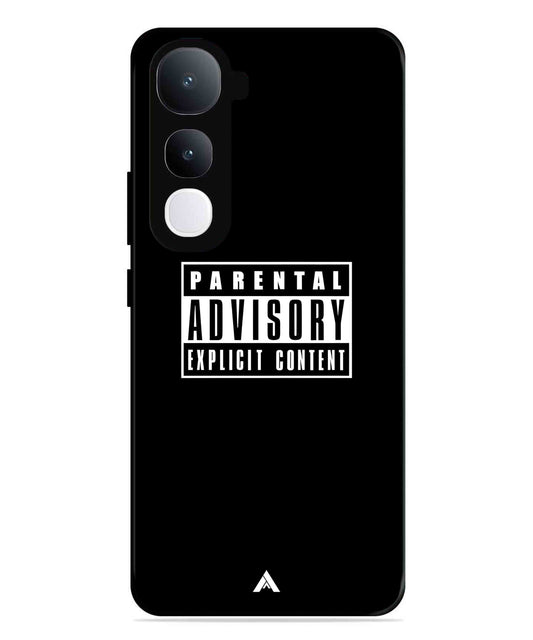 Parental Advisory Metal Back Cover Phone Case for Vivo Y400