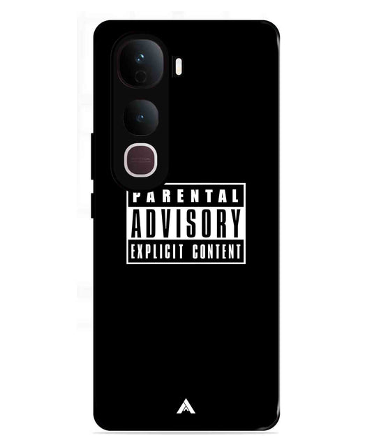 Parental Advisory Metal Back Cover Phone Case for Vivo Y400 Pro