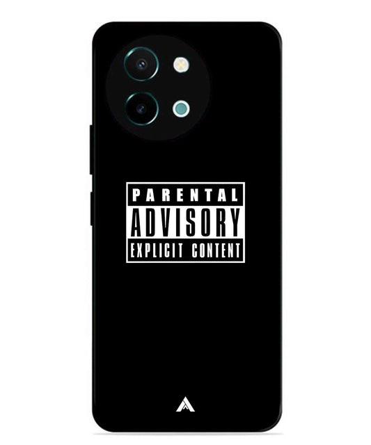 Parental Advisory Metal Back Cover Phone Case for Vivo Y58